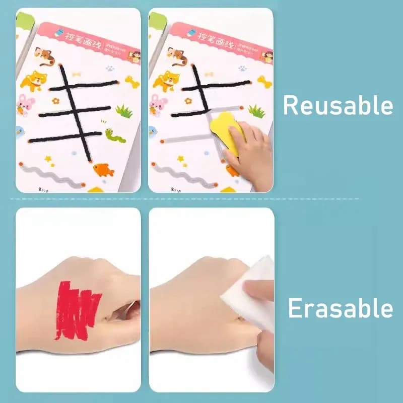 Magic Tracing Workbook, Preschool Learning Toy with Erasable Pen, Reusable Calligraphy Learning Book, Exercise Drawing Book for Children, Educational Toy - Online Shopping in Pakistan: Beauty, Fashion, Electronics, Sports & Lifestyle, VR, Skincare