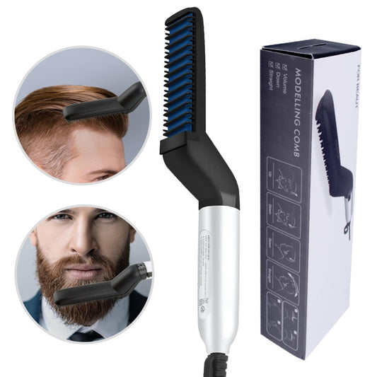 Men Quick Beard Straightener Multifunctional Electric Ionic Beard Straightening Hair Style Hot Comb Curling Curler Show Cap Tool Styling Accessories - Online Shopping in Pakistan: Beauty, Fashion, Electronics, Sports & Lifestyle, VR, Skincare