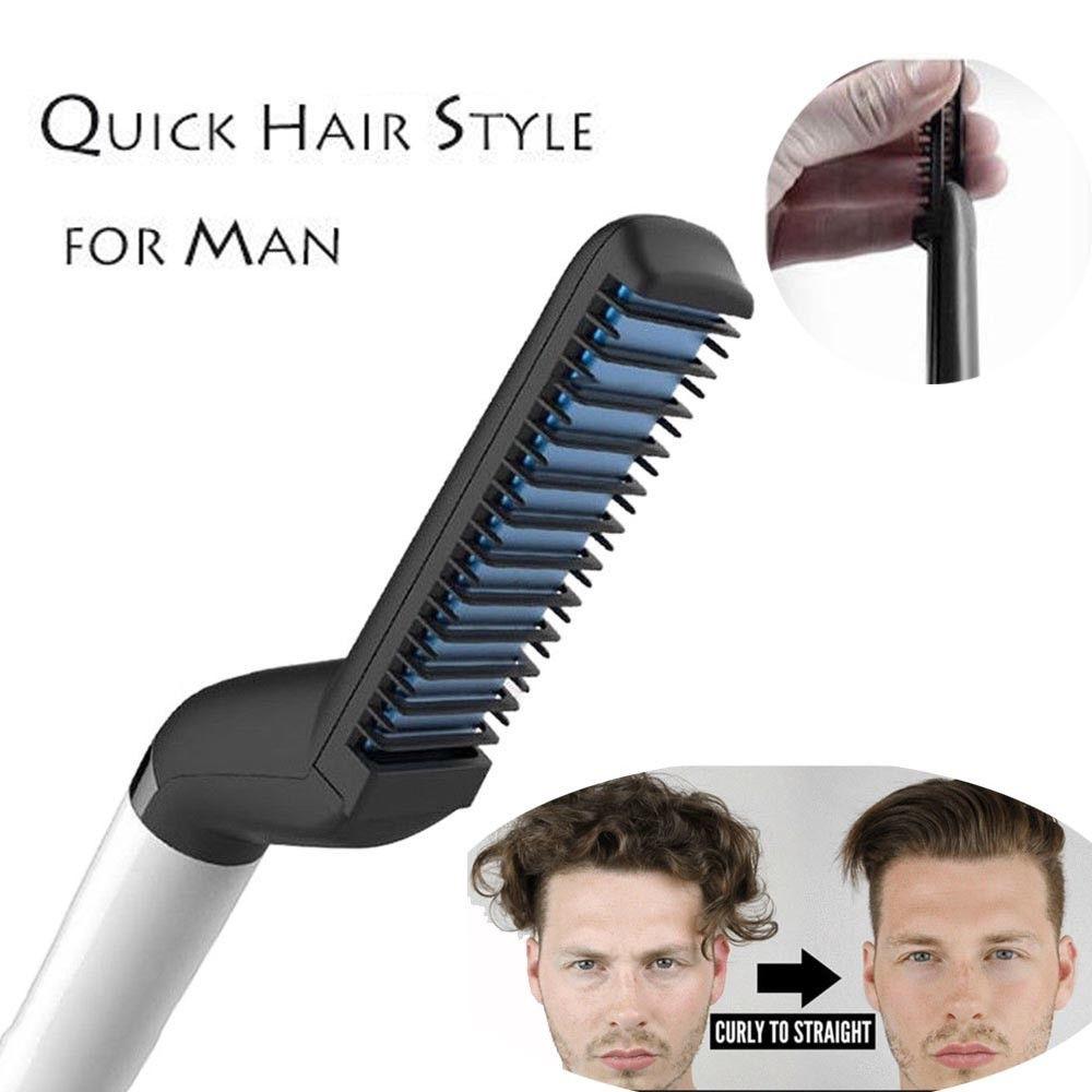 Men Quick Beard Straightener Multifunctional Electric Ionic Beard Straightening Hair Style Hot Comb Curling Curler Show Cap Tool Styling Accessories - Online Shopping in Pakistan: Beauty, Fashion, Electronics, Sports & Lifestyle, VR, Skincare