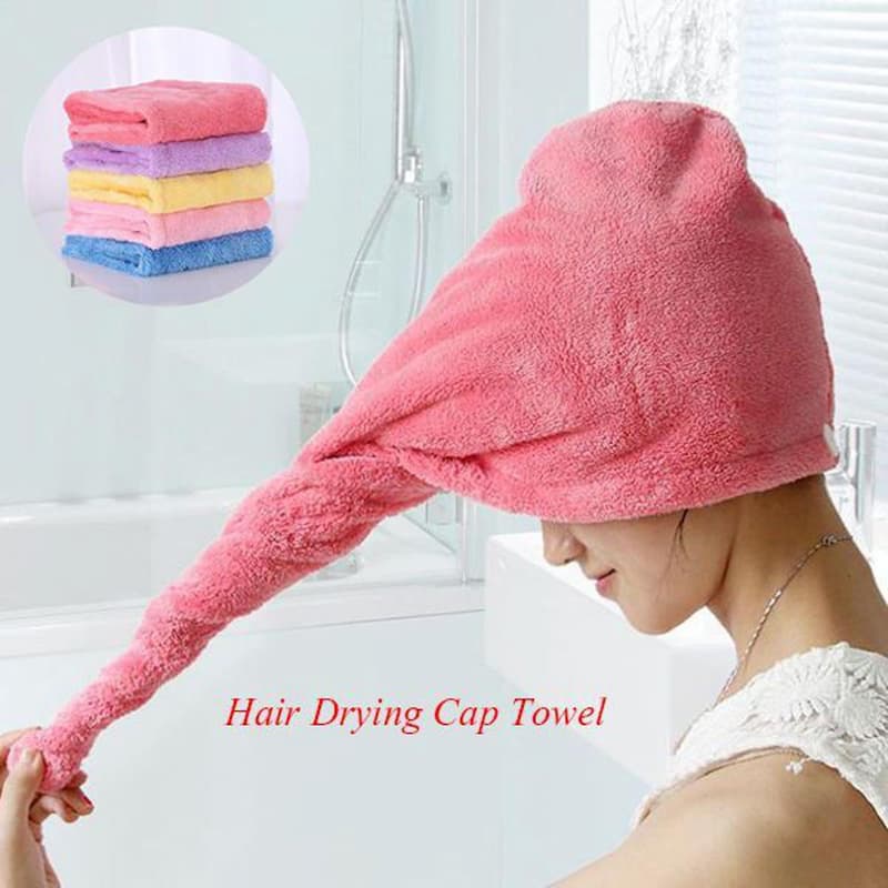 Microfiber Bathing Quick Dry Hair Drying Towel Head Wrap Hat Super Absorbent Shower Cap - Online Shopping in Pakistan: Beauty, Fashion, Electronics, Sports & Lifestyle, VR, Skincare