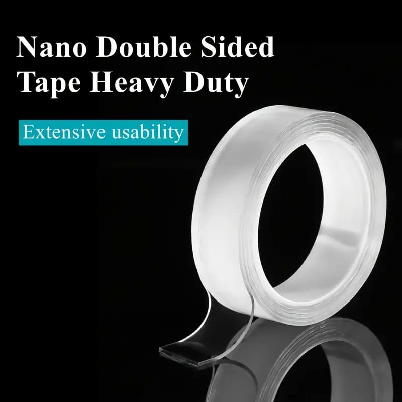 Nano Double Sided Tape Transparent - Washable Silicon Transparent Tape - 3 Meter - Online Shopping in Pakistan: Beauty, Fashion, Electronics, Sports & Lifestyle, VR, Skincare