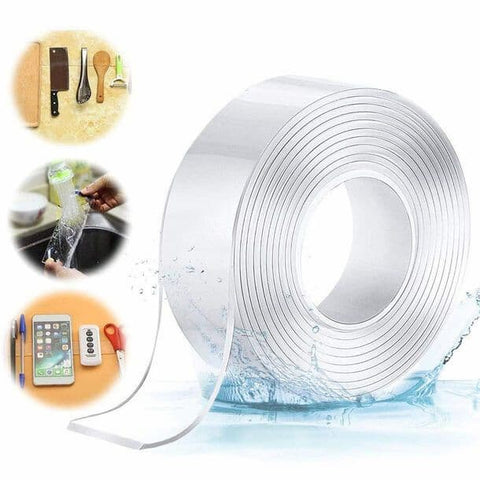 Nano Double Sided Tape Transparent - Washable Silicon Transparent Tape - 3 Meter - Online Shopping in Pakistan: Beauty, Fashion, Electronics, Sports & Lifestyle, VR, Skincare