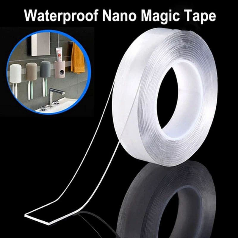 Nano Double Sided Tape Transparent - Washable Silicon Transparent Tape - 3 Meter - Online Shopping in Pakistan: Beauty, Fashion, Electronics, Sports & Lifestyle, VR, Skincare