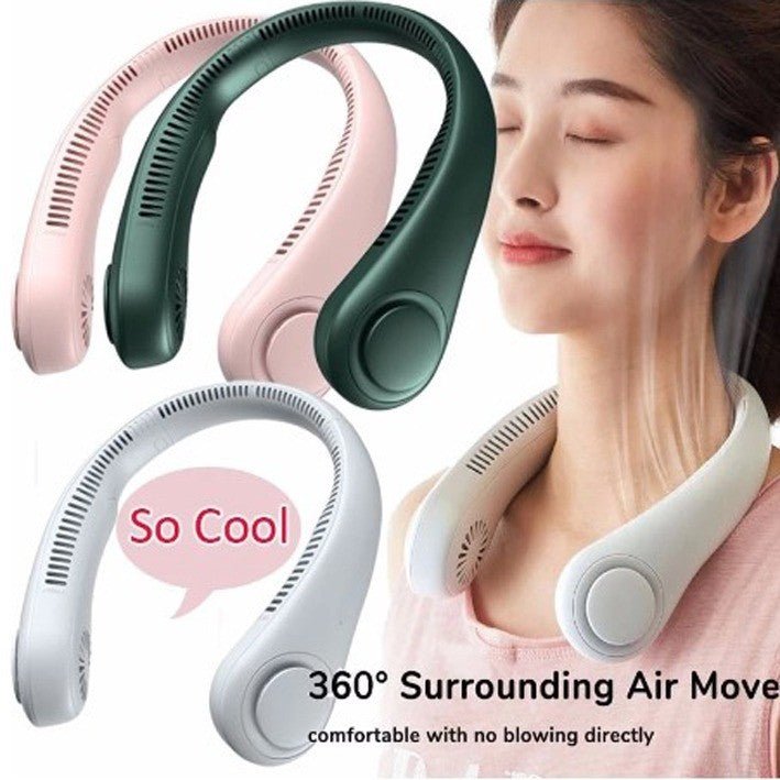 Neck Fan Portable Bladeless neck fans rechargeable USB Cooling Fan Super Strong hanging neck fan Portable Personal Fan Super Quiet Fan Dual Cooling Fan Summer Fan for Outdoor Sports Home Office Travel - Online Shopping in Pakistan: Beauty, Fashion, Electronics, Sports & Lifestyle, VR, Skincare