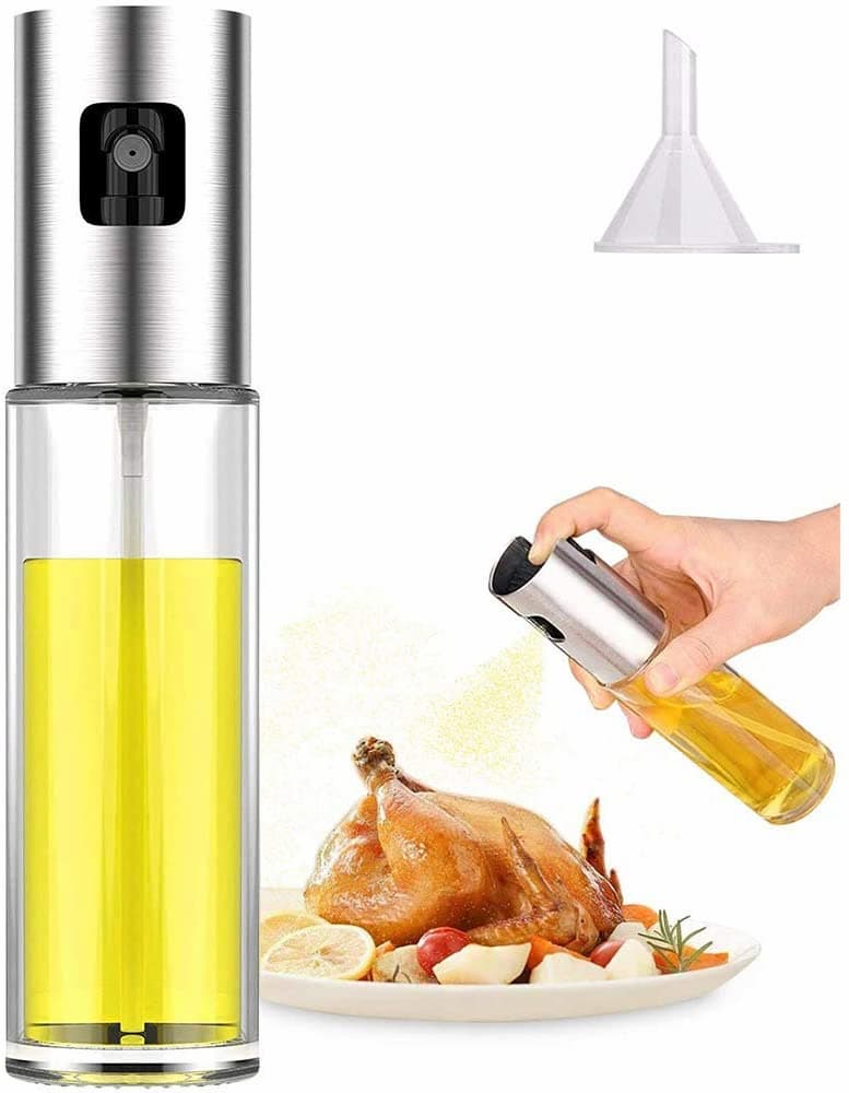 Oil Sprayer Stainless Steel Transparent Glass Oil Spray Bottle - Online Shopping in Pakistan: Beauty, Fashion, Electronics, Sports & Lifestyle, VR, Skincare