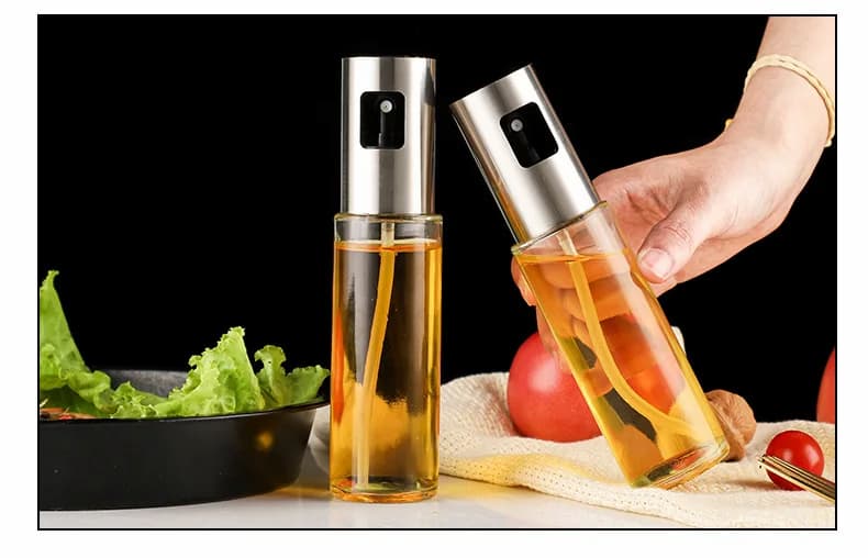 Oil Sprayer Stainless Steel Transparent Glass Oil Spray Bottle - Online Shopping in Pakistan: Beauty, Fashion, Electronics, Sports & Lifestyle, VR, Skincare