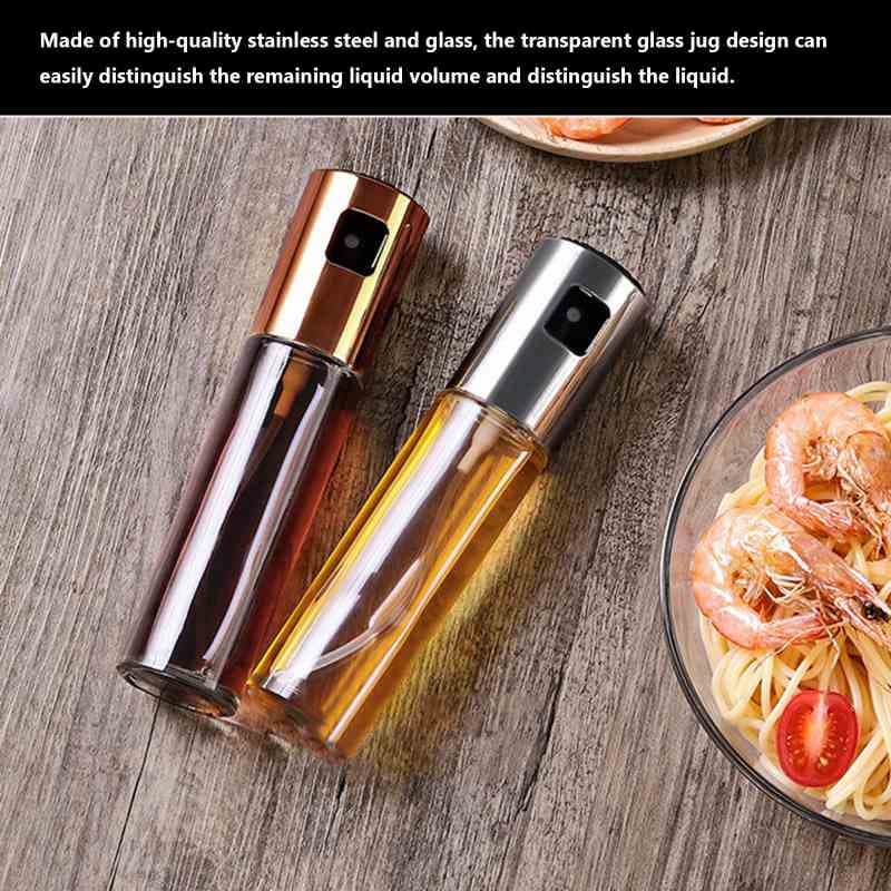 Oil Sprayer Stainless Steel Transparent Glass Oil Spray Bottle - Online Shopping in Pakistan: Beauty, Fashion, Electronics, Sports & Lifestyle, VR, Skincare