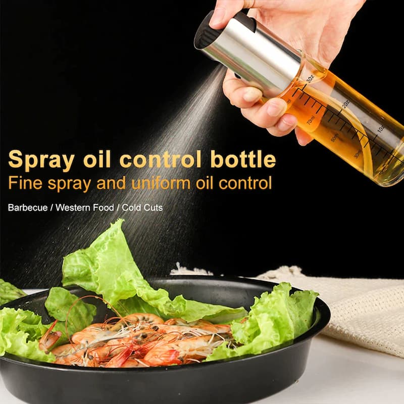 Oil Sprayer Stainless Steel Transparent Glass Oil Spray Bottle - Online Shopping in Pakistan: Beauty, Fashion, Electronics, Sports & Lifestyle, VR, Skincare