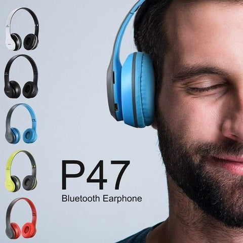 P47 Wireless headphones with Microphone Bluetooth Foldable Headset - Online Shopping in Pakistan: Beauty, Fashion, Electronics, Sports & Lifestyle, VR, Skincare