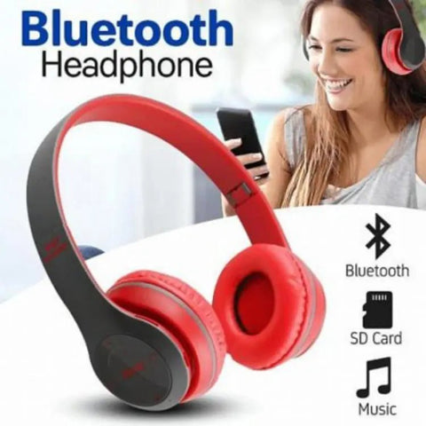 P47 Wireless headphones with Microphone Bluetooth Foldable Headset - Online Shopping in Pakistan: Beauty, Fashion, Electronics, Sports & Lifestyle, VR, Skincare