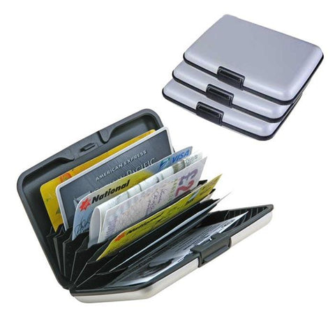 Pack of 2 - Card Holder Aluma Wallets Black & Silver - Online Shopping in Pakistan: Beauty, Fashion, Electronics, Sports & Lifestyle, VR, Skincare