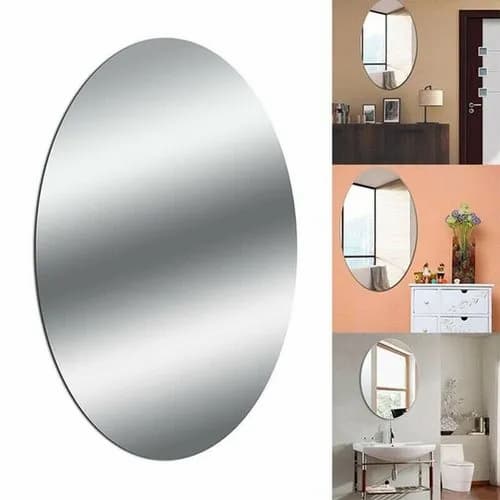 Pack of 2 Oval & Rectangle Shape Flexible Self Adhesive Non-Glass Mirror Sticker, Rectangle Shape Mirror Sticker 200mx300mm - Online Shopping in Pakistan: Beauty, Fashion, Electronics, Sports & Lifestyle, VR, Skincare