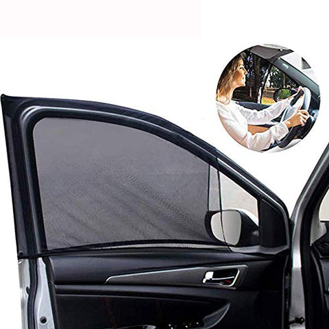 Pack of 4 Car Sun Shades Universal Compatible Car Side Window Sun Shade Mesh (Black) - Online Shopping in Pakistan: Beauty, Fashion, Electronics, Sports & Lifestyle, VR, Skincare