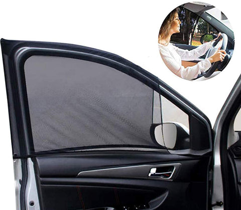 Pack of 4 Car Sun Shades Universal Compatible Car Side Window Sun Shade Mesh (Black) - Online Shopping in Pakistan: Beauty, Fashion, Electronics, Sports & Lifestyle, VR, Skincare