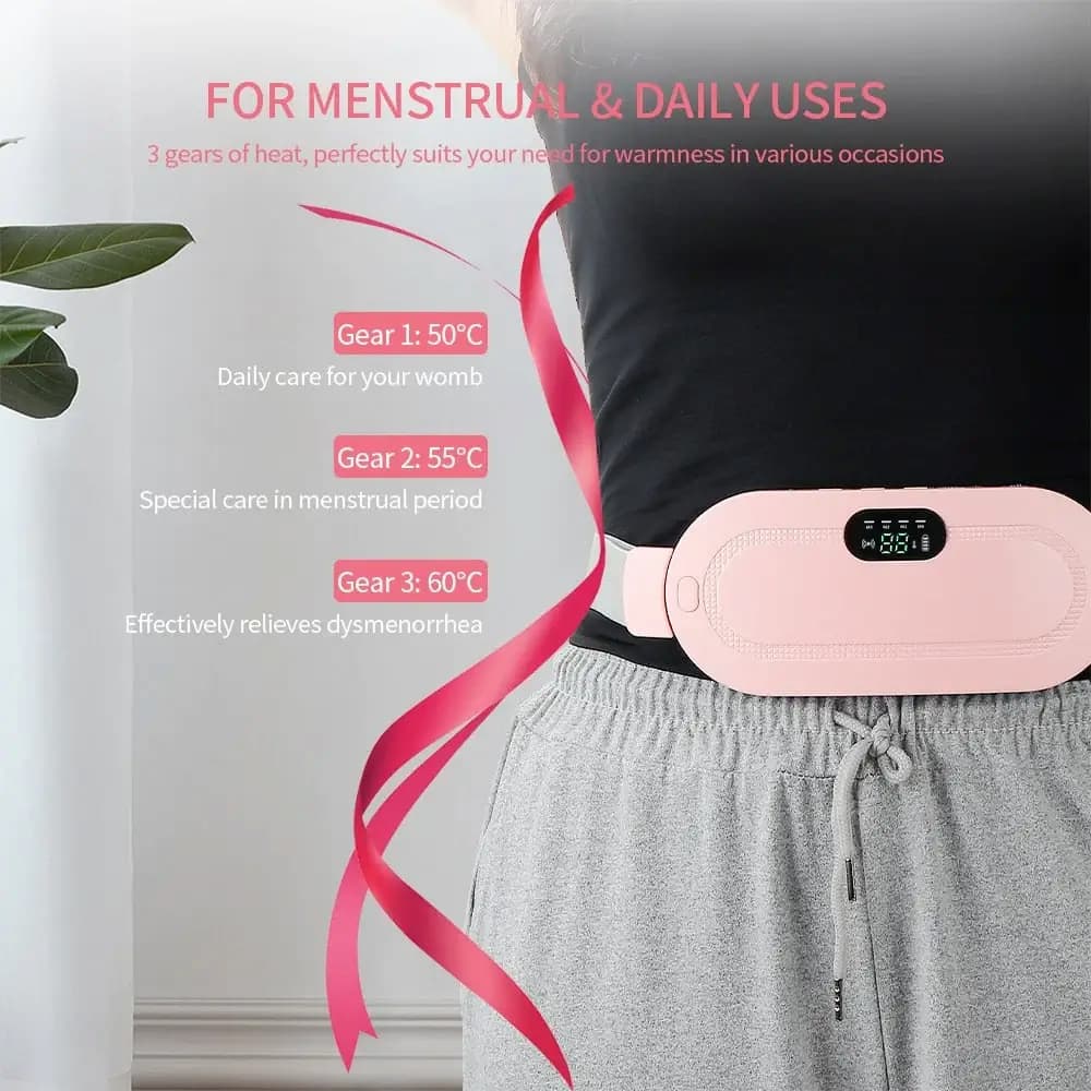 Period Pain Cramp Relief Belt -Portable Menstrual Heating Pad, Heated Belly Belt for Menstrual Cramp Relief with 3 Heat Levels and 4 Modes, Electric Belt Massage for Women and Girls - Online Shopping in Pakistan: Beauty, Fashion, Electronics, Sports & Lifestyle, VR, Skincare