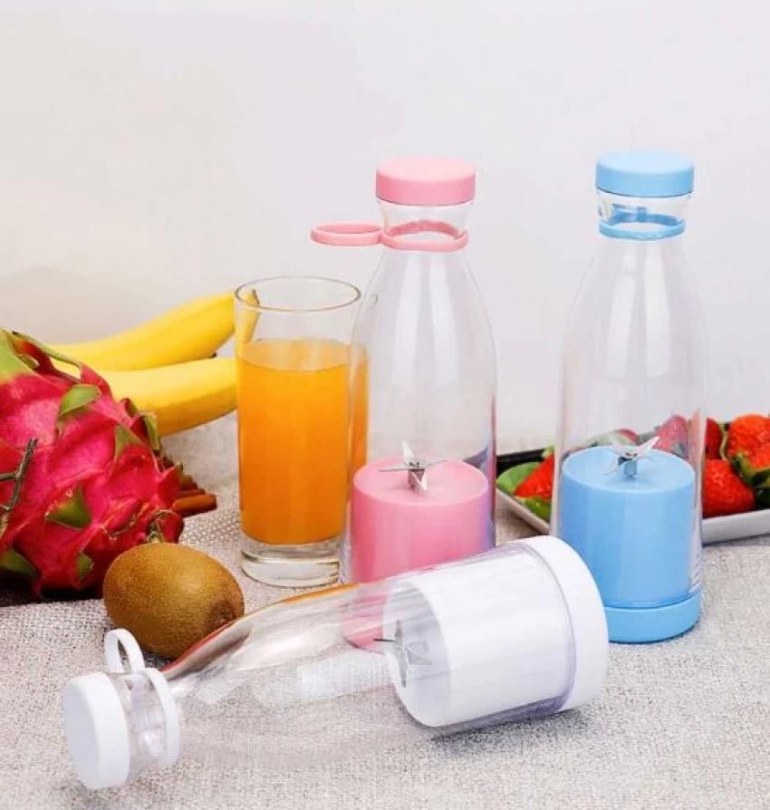 Portable Electric Bottle Juicer For Shakes And Smoothies - Mini Fast Portable Juicer Blender USB Rechargeable - Wireless Bottle for Traveling (Multicolour) - Multifunctional Juice Maker Machine 380ml - Online Shopping in Pakistan: Beauty, Fashion, Electronics, Sports & Lifestyle, VR, Skincare