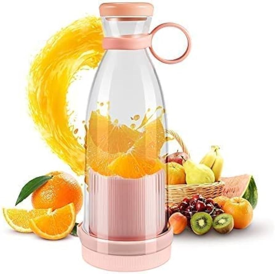 Portable Electric Bottle Juicer For Shakes And Smoothies - Mini Fast Portable Juicer Blender USB Rechargeable - Wireless Bottle for Traveling (Multicolour) - Multifunctional Juice Maker Machine 380ml - Online Shopping in Pakistan: Beauty, Fashion, Electronics, Sports & Lifestyle, VR, Skincare