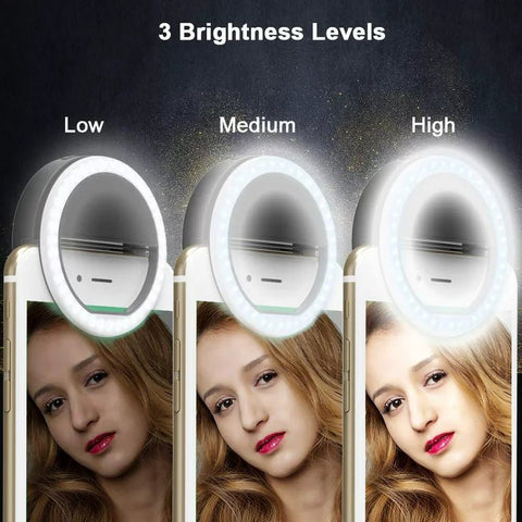 Premium Quality Selfie Ring Light Rechargeable 36 LED's 3 Level Brightness For All Android And IOS - Online Shopping in Pakistan: Beauty, Fashion, Electronics, Sports & Lifestyle, VR, Skincare