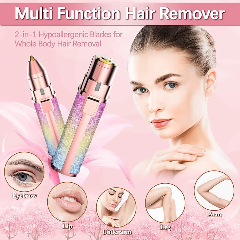 Rechargeable Flawless Hair Remover 2 in 1 Hair Remover Trimmer For Women, Electric Flawless Facial Machine Razor, Painless Eyebrow Removal Shaver Lip Chin Bikini - Online Shopping in Pakistan: Beauty, Fashion, Electronics, Sports & Lifestyle, VR, Skincare