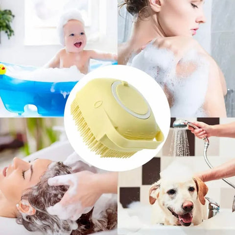 Silicone Bath Body Brush, Exfoliating Body Scrubber Brush with Soap Dispenser, Ultra Soft Bath Sponge Shower Brush and Body Massager 1 Piece - Online Shopping in Pakistan: Beauty, Fashion, Electronics, Sports & Lifestyle, VR, Skincare