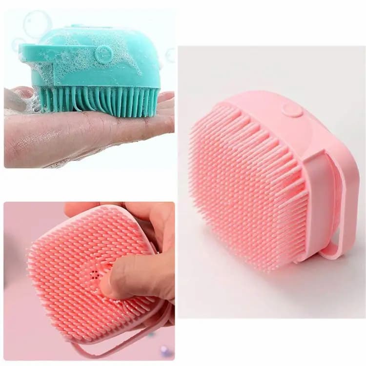 Silicone Bath Body Brush, Exfoliating Body Scrubber Brush with Soap Dispenser, Ultra Soft Bath Sponge Shower Brush and Body Massager 1 Piece - Online Shopping in Pakistan: Beauty, Fashion, Electronics, Sports & Lifestyle, VR, Skincare