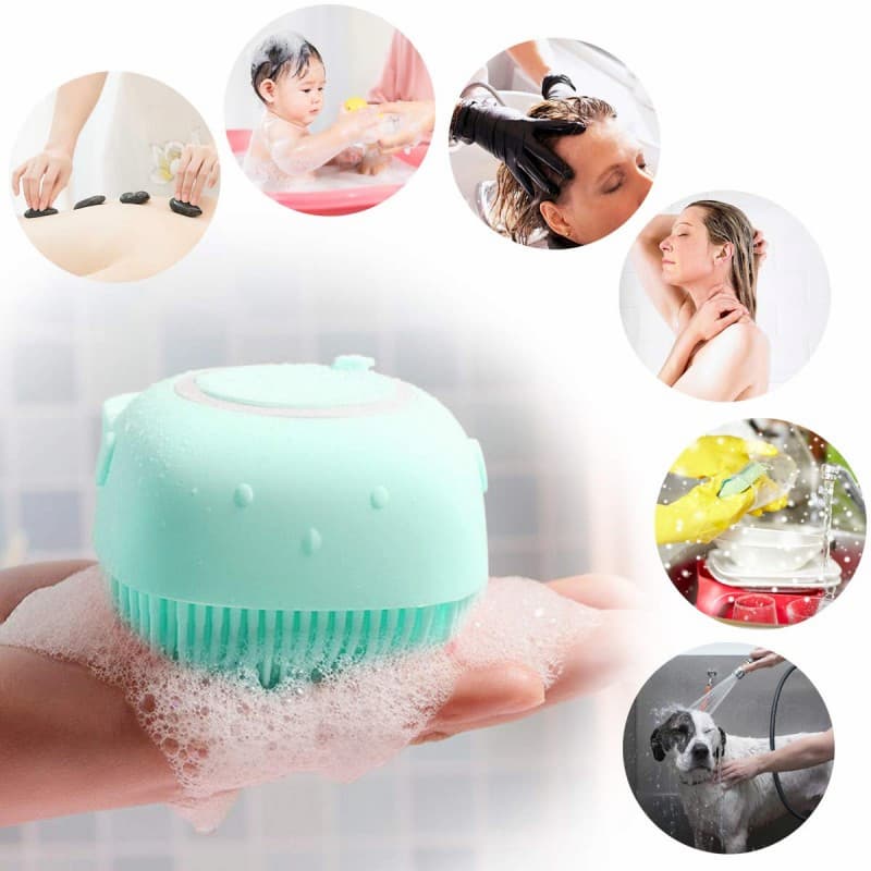 Silicone Bath Body Brush, Exfoliating Body Scrubber Brush with Soap Dispenser, Ultra Soft Bath Sponge Shower Brush and Body Massager 1 Piece - Online Shopping in Pakistan: Beauty, Fashion, Electronics, Sports & Lifestyle, VR, Skincare