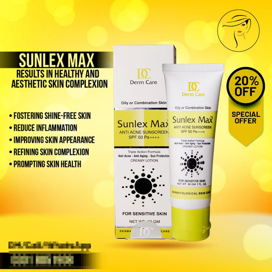 Sunlex Max Anti Acne Sunscreen for Oily or Combination skin - Online Shopping in Pakistan: Beauty, Fashion, Electronics, Sports & Lifestyle, VR, Skincare