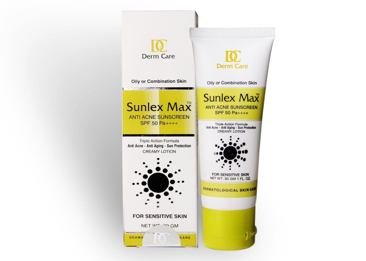 Sunlex Max Anti Acne Sunscreen for Oily or Combination skin - Online Shopping in Pakistan: Beauty, Fashion, Electronics, Sports & Lifestyle, VR, Skincare