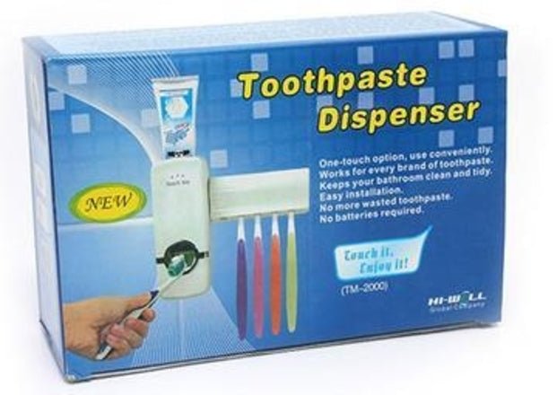 Toothpaste Dispenser With Tooth Brush Holder - White - Online Shopping in Pakistan: Beauty, Fashion, Electronics, Sports & Lifestyle, VR, Skincare