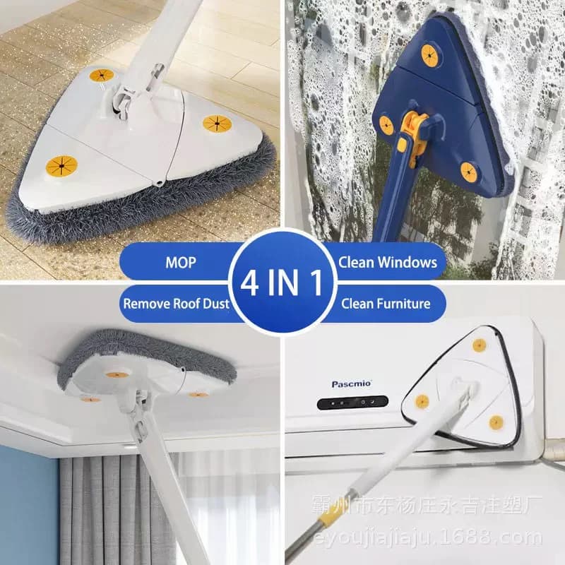 Triangle Twister Mop 360° Rotating Mop Triangular mop head easy cleaning Automatically twisting water - Online Shopping in Pakistan: Beauty, Fashion, Electronics, Sports & Lifestyle, VR, Skincare