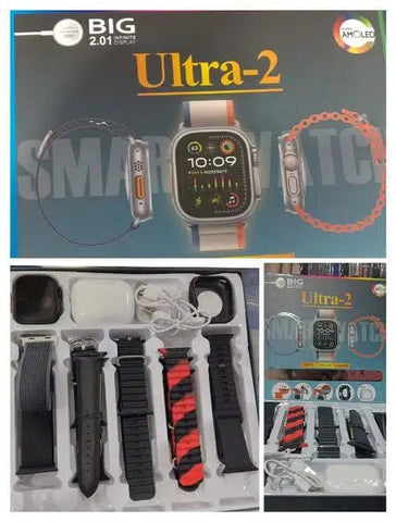 Ultra-2 12+1 Smart Watch with Earbuds and 10 different straps - Online Shopping in Pakistan: Beauty, Fashion, Electronics, Sports & Lifestyle, VR, Skincare