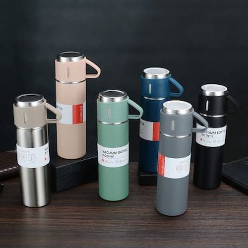 Vacuum Flask Set Stainless Steel Thermos 500-ML Bottle - Online Shopping in Pakistan: Beauty, Fashion, Electronics, Sports & Lifestyle, VR, Skincare