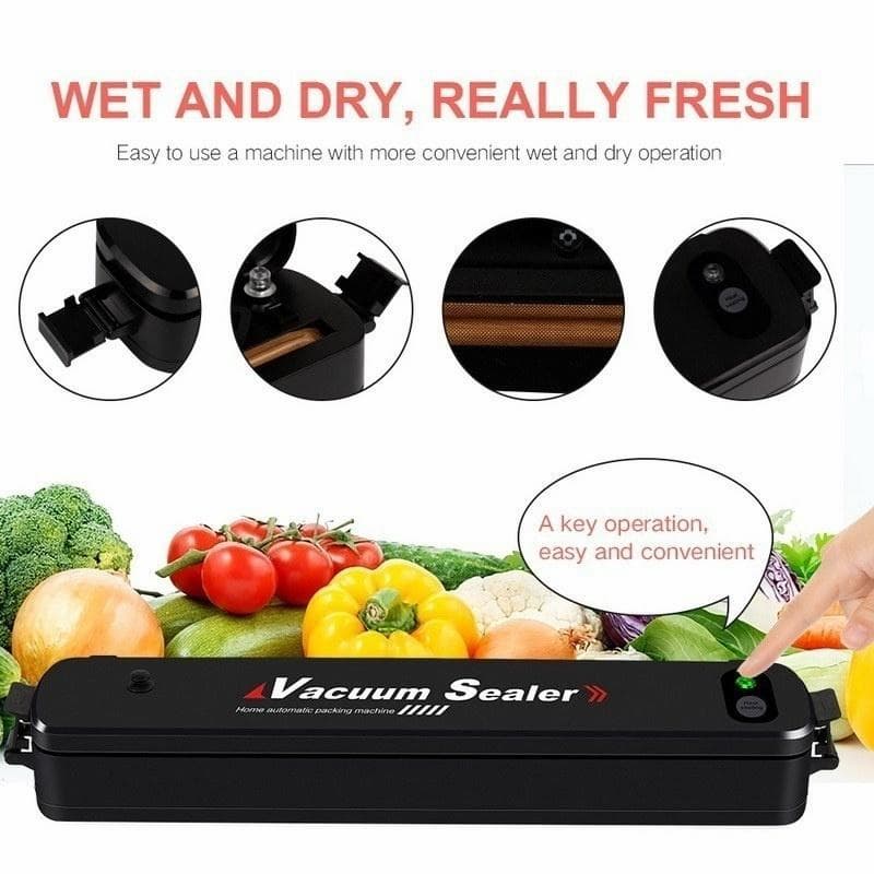 Vacuum Sealer Machine - Automatic Food Sealer for Food Preservation, Suitable for Dry & Moist Food, Portable Sealer with 10 Vacuum Sealer Bags - Online Shopping in Pakistan: Beauty, Fashion, Electronics, Sports & Lifestyle, VR, Skincare