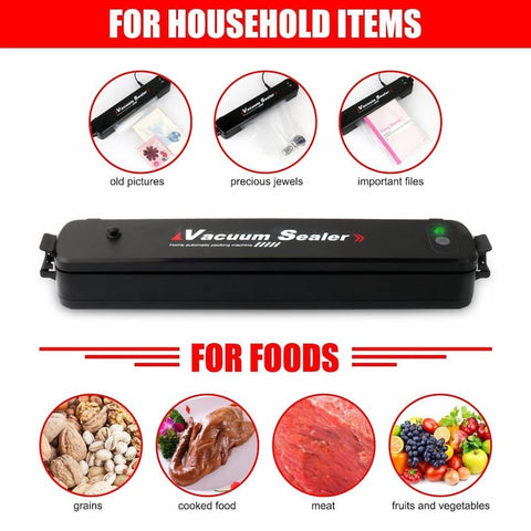 Vacuum Sealer Machine - Automatic Food Sealer for Food Preservation, Suitable for Dry & Moist Food, Portable Sealer with 10 Vacuum Sealer Bags - Online Shopping in Pakistan: Beauty, Fashion, Electronics, Sports & Lifestyle, VR, Skincare