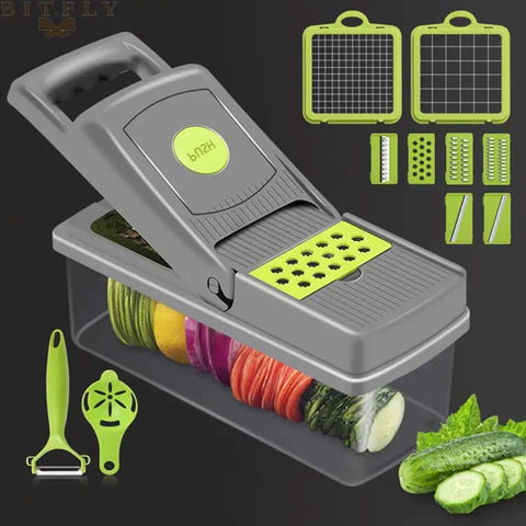 Vegetable Chopper Cutter Food Slicer Multifunctional 14 in 1 - Online Shopping in Pakistan: Beauty, Fashion, Electronics, Sports & Lifestyle, VR, Skincare