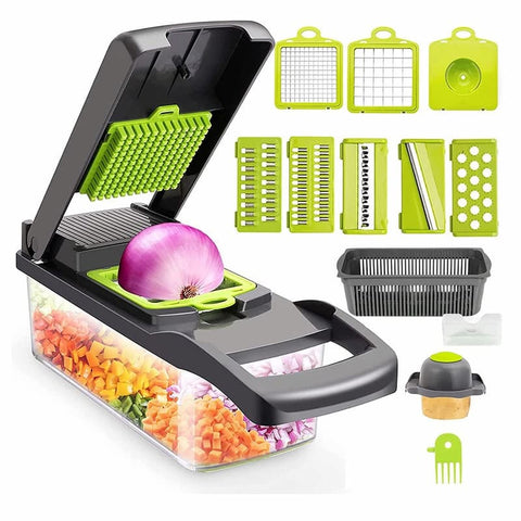 Vegetable Chopper Cutter Food Slicer Multifunctional 14 in 1 - Online Shopping in Pakistan: Beauty, Fashion, Electronics, Sports & Lifestyle, VR, Skincare