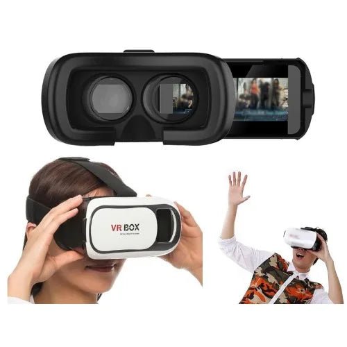 VR Box Virtual Reality Version 2 3D Glasses with Remote - White & Black - Online Shopping in Pakistan: Beauty, Fashion, Electronics, Sports & Lifestyle, VR, Skincare