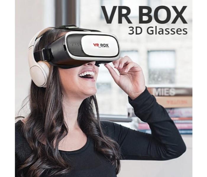 VR Box Virtual Reality Version 2 3D Glasses with Remote - White & Black - Online Shopping in Pakistan: Beauty, Fashion, Electronics, Sports & Lifestyle, VR, Skincare