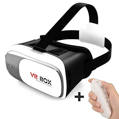 VR Box Virtual Reality Version 2 3D Glasses with Remote - White & Black - Online Shopping in Pakistan: Beauty, Fashion, Electronics, Sports & Lifestyle, VR, Skincare