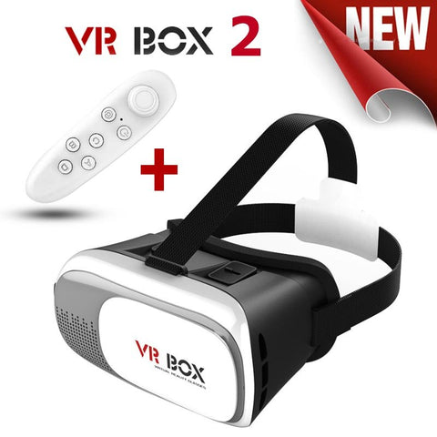 VR Box Virtual Reality Version 2 3D Glasses with Remote - White & Black - Online Shopping in Pakistan: Beauty, Fashion, Electronics, Sports & Lifestyle, VR, Skincare