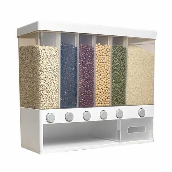 Wall Mounted Grain , Rice & Cereal Dispenser Storage Jar Container 10 Kg Capacity - Online Shopping in Pakistan: Beauty, Fashion, Electronics, Sports & Lifestyle, VR, Skincare