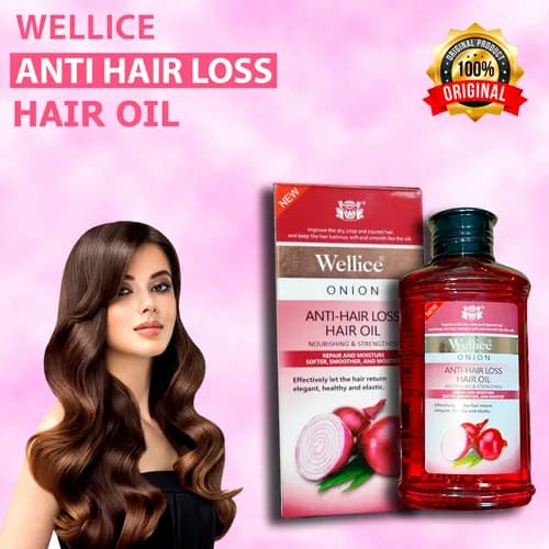 Wellice Onion Anti Hair Loss Hair Oil 150ml - Online Shopping in Pakistan: Beauty, Fashion, Electronics, Sports & Lifestyle, VR, Skincare