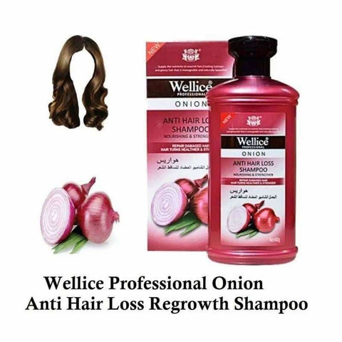 Wellice Onion Anti Hair Loss Shampoo 400ml - Online Shopping in Pakistan: Beauty, Fashion, Electronics, Sports & Lifestyle, VR, Skincare