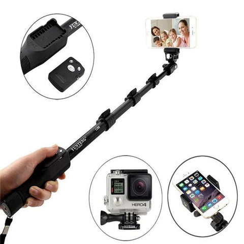 YunTeng 1288 Bluetooth Selfie Stick Extendable YT 1288 Portable Holder for Cameras and Phones - Online Shopping in Pakistan: Beauty, Fashion, Electronics, Sports & Lifestyle, VR, Skincare